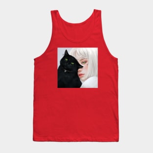 A Girl and Her Cat Tank Top